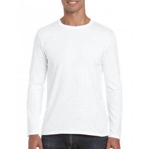 Gildan SoftStyle frfi hosszujj pl, White (hosszujj pl)
