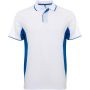 Montmelo rvid ujj uniszex sportpl, white, royal blue