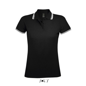 Sols Pasadena ni pikpl, Black/White (gallros pl, 90-100% pamut)